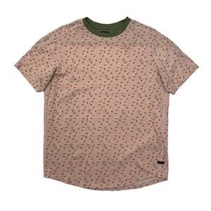 Good Man Brand Shirt Mens L Large Pink Ivy Short Sleeve Bird Printed Cotton Tee